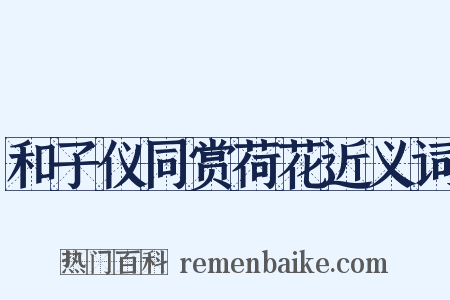 和子仪同赏荷花近义词是什么意思的图片